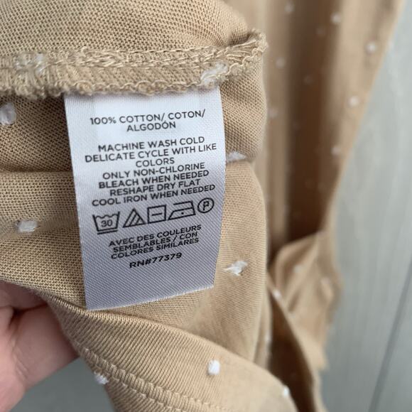 Ann Taylor Tan Polka Dot Sleeveless Top Small NWT - Picture 4 of 5